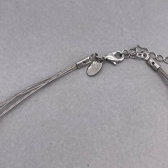 Lia Sophia Kinetic Retired Necklace Two Tone Gold Silver Beads 16 to 19 Inch - Picture 5 of 5